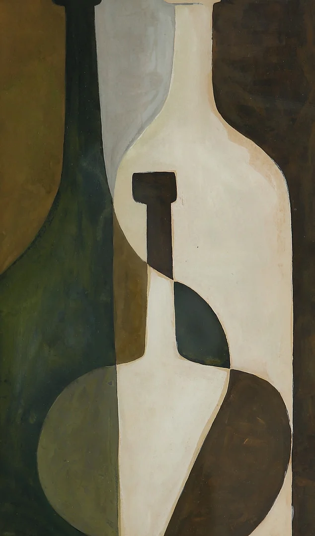 OIDENTIFIERAD KONSTNÄR. Komposition, gouache, signerad. — Paintings — Auktionshuset Kolonn