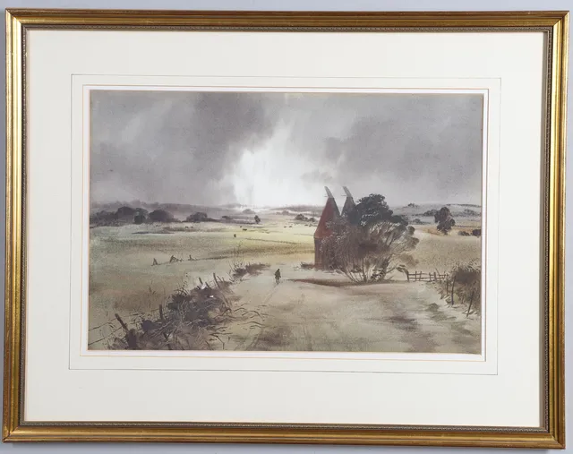 THOMAS LIVERTON (1907-1973). OAST HOUSES IN KENT.