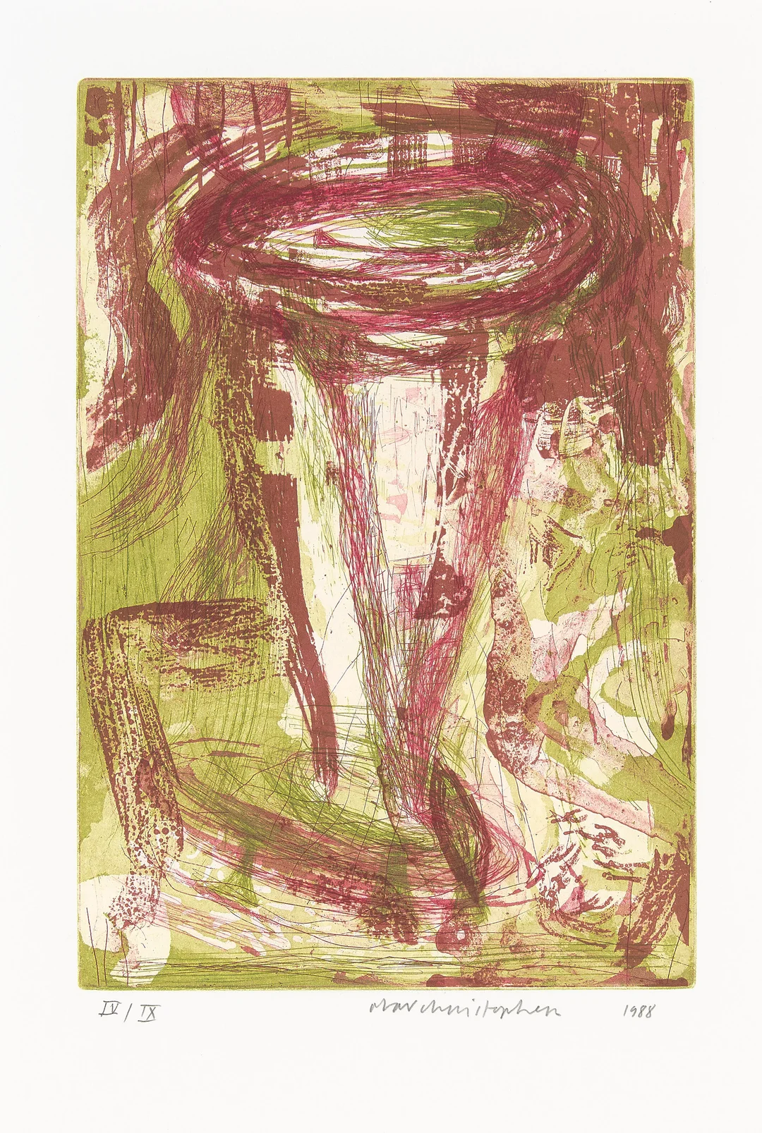 Jenssen, Olav Christopher — "Vankelmod" 1988 — Kunst/Grafikk — Blomqvist