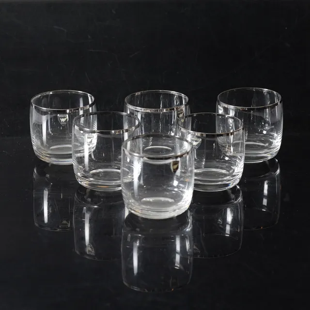 WHISKEYGLAS, 6 st. Orrefors, 1900-tal.