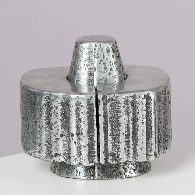 CHRISTIAN LYMANN HANSEN (1927-2000). Todelt skulptur af aluminium, 2/460, signeret, Danmark.