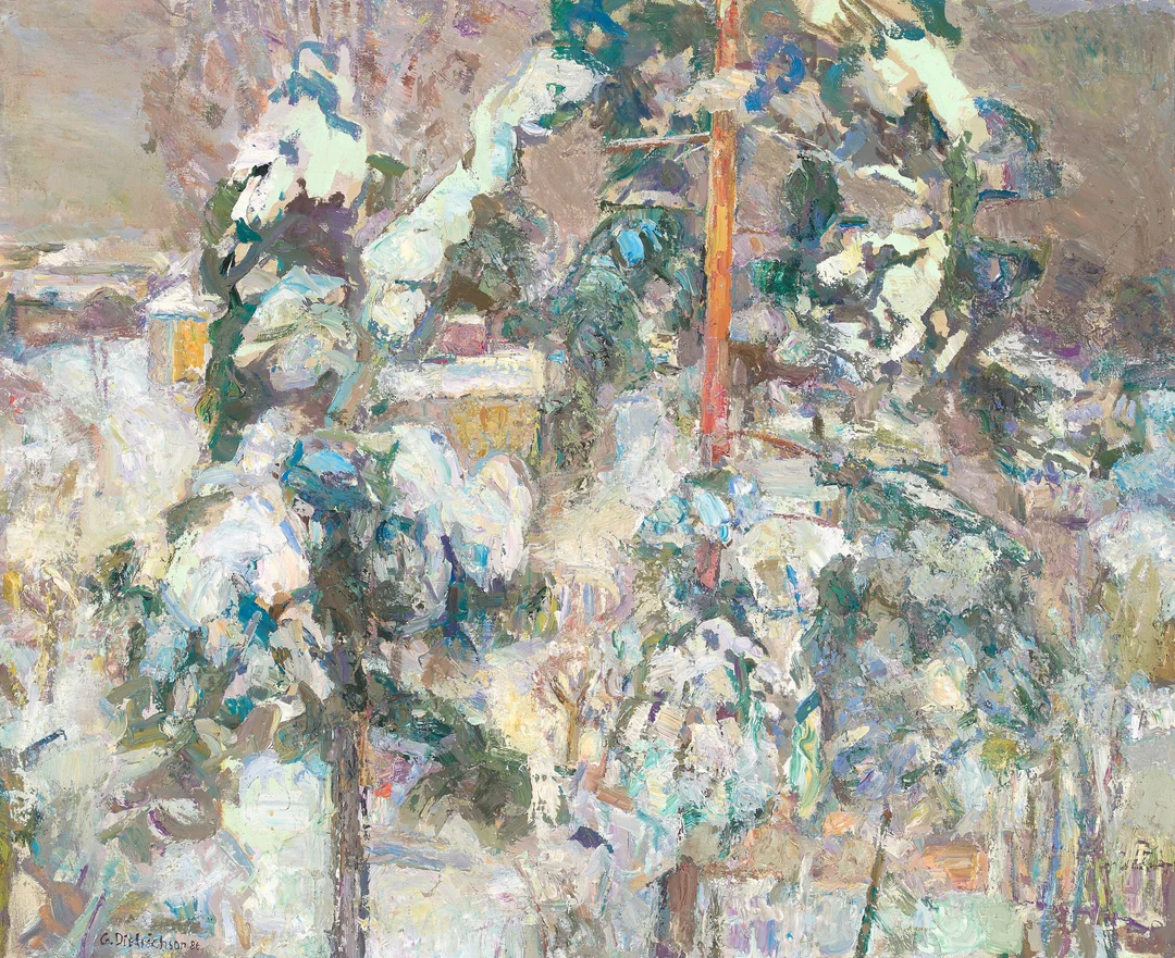 Dietrichson, Gunnar — "Tung sne" — Kunst/Maleri — Blomqvist