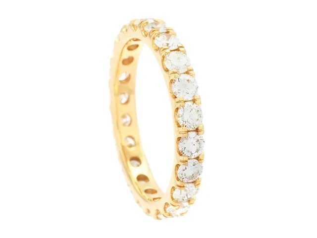 HELALLIANSRING, 18K guld, 22 briljantslipade diamanter ca 1,86 ctv, ca TW-TCr/VS, stl 17,5 mm, 3,2 g.