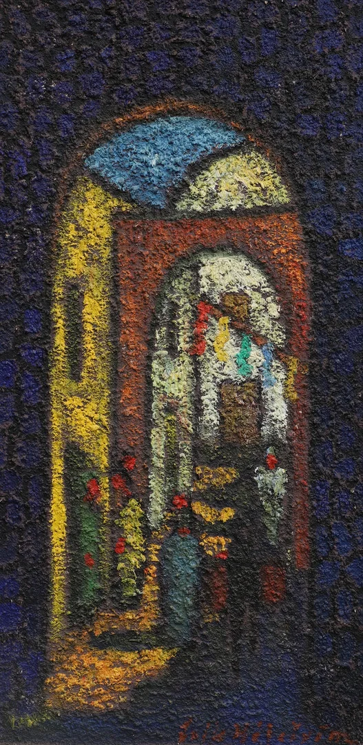 ERIK HÅFSTRÖM. Olja på pannå, "Tanger", signerad, daterad 1963 a tergo. — Paintings — Ekenbergs Auktioner