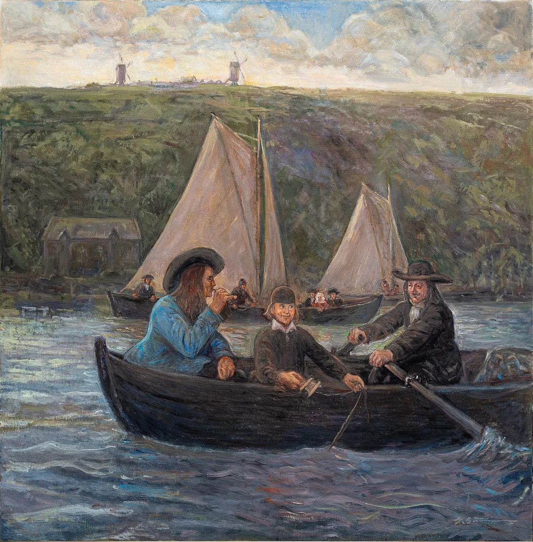 GÖTE GÖRANSSON. Stockholmsutsikt mot söders höjder ca 1700, olja på duk, signerad. — Paintings — Auktionshuset Kolonn