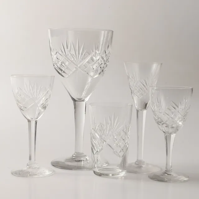 FRITZ KALLENBERG. Glasservis, 40 delar, "Helga", Kosta Boda.