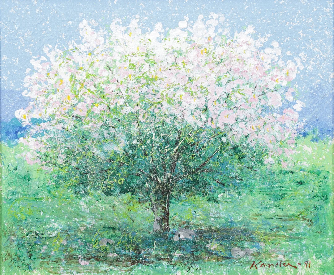 LEIF KANDER. "Blomstertid", olja på duk, signerad, daterad -91. — Paintings — Växjö Auktionskammare