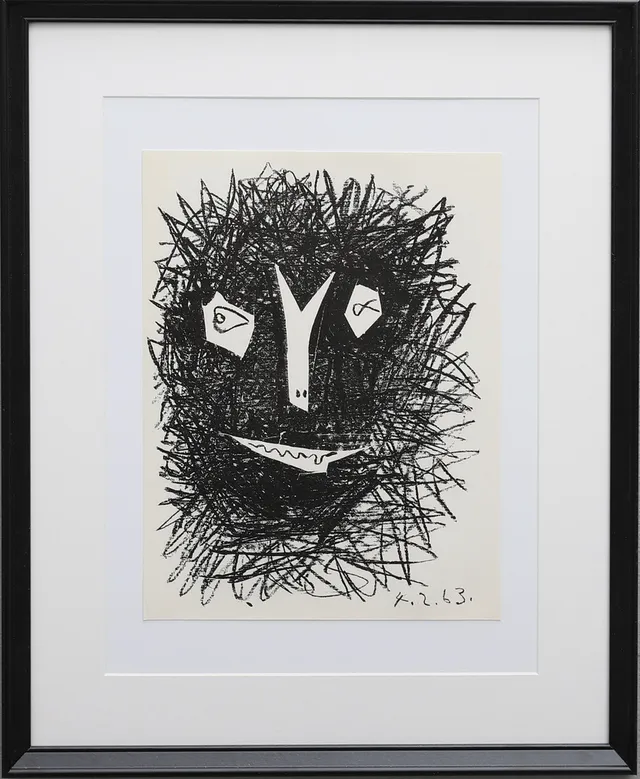 PABLO PICASSO. COUVERTURE, litografi, ur Mourlot IV, daterad 4.2.63 i trycket.