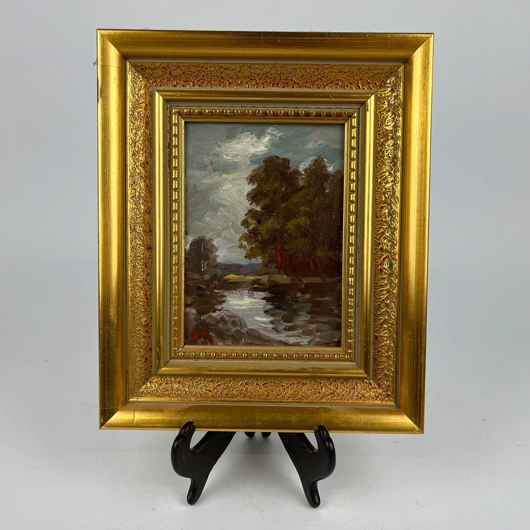 OLOF DYNET. TILLSKRIVEN. Olja på pannå, Otydligt signerad. — Paintings — Auktionshuset Thörner & Ek