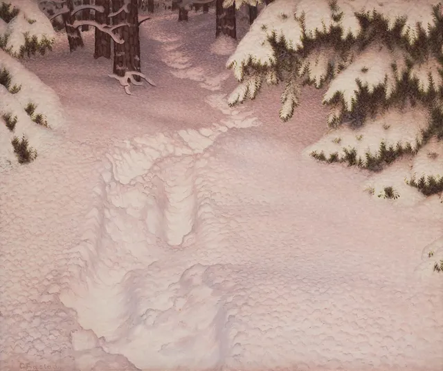 Gustaf Fjæstad, Spår i snön.