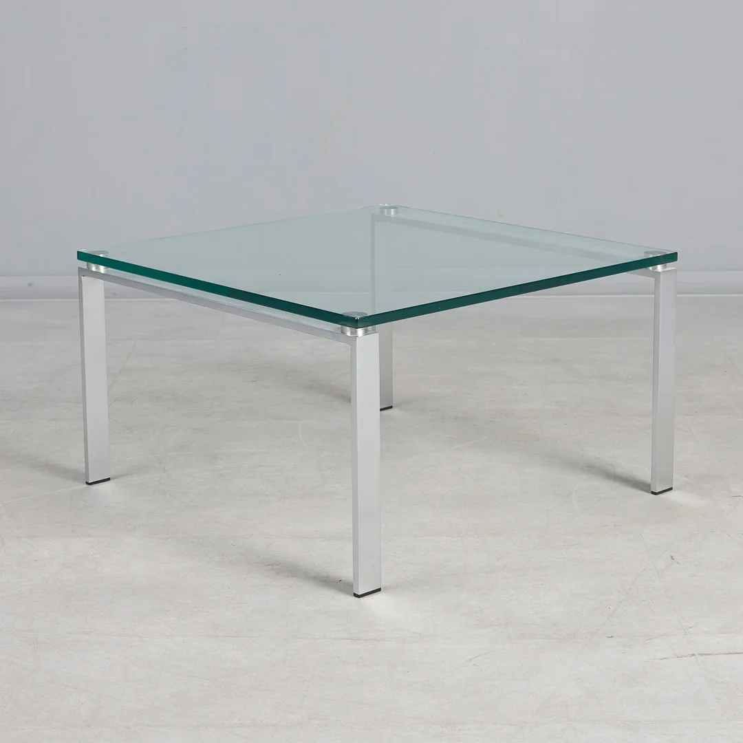 NORMAN FOSTER. Walter Knoll. Couchtisch / Beistelltisch, Modell 'Foster 500', Stahl, Glas, 2000er Jahre, Deutschland. — Coffee Tables — Stockholms Auktionsverk Köln