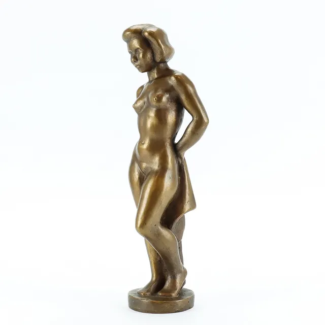JONAS FRÖDING. Skulptur, brons, signerad.
