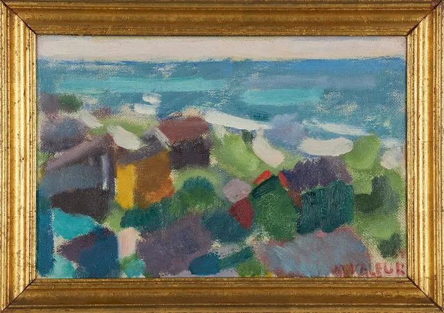 MOGENS VALEUR. Kustmotiv, olja på duk, signerad samt daterad 1964.