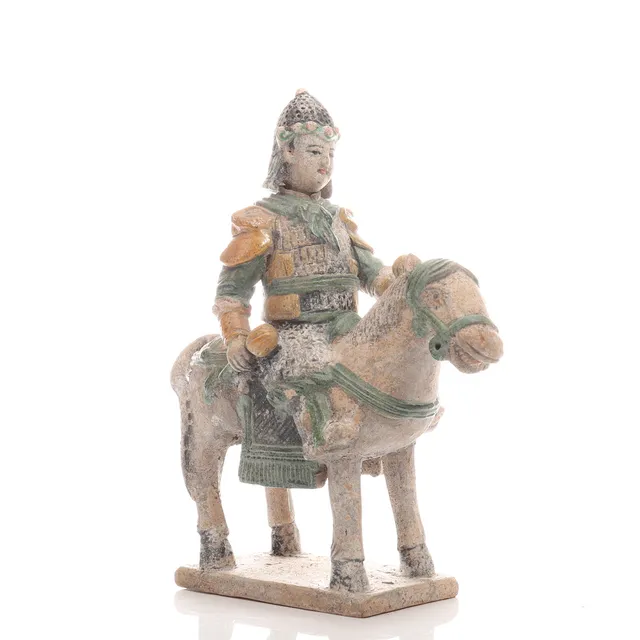 RYTTARFIGUR, terracotta, Ming (1368-1644), Kina.