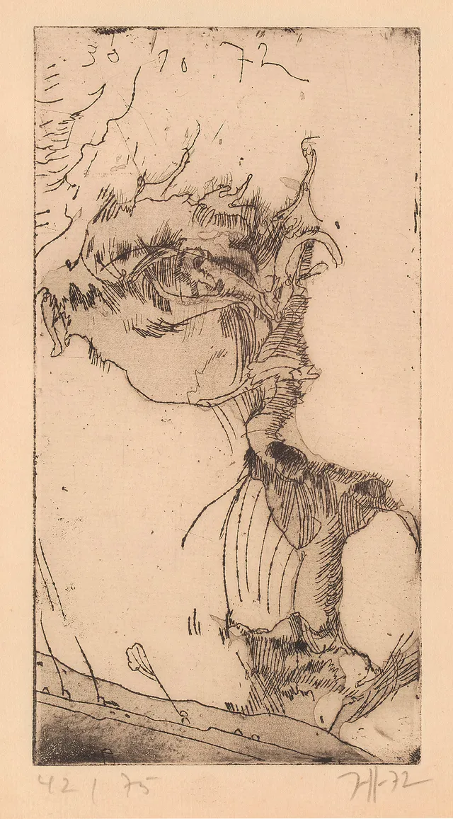 Janssen, Horst — "Selvportrett" 1972