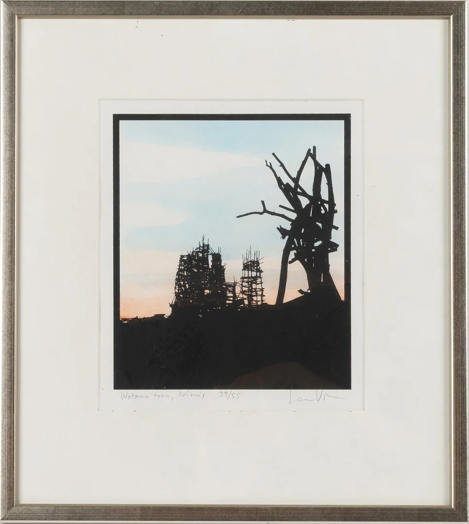 LARS VILKS. "Wotans torn, Nimis", färglitografi, signerad. — Engravings & Prints — Stockholms Auktionsverk Helsingborg