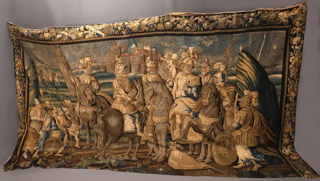 TAPÍZ MANUFACTURA AUBUSSON SIGLO XVIII.