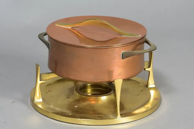 Dansk Design Denmark / Jens Harald Quistgaard. Fondue gryde, kobber og messing