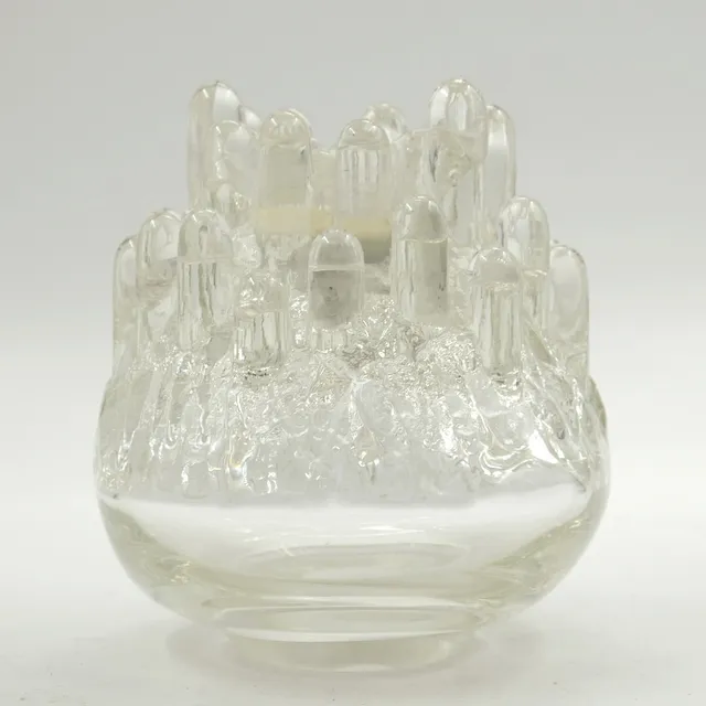 GÖRAN WÄRFF. Ljuslykta, glas, Kosta, "Polar".