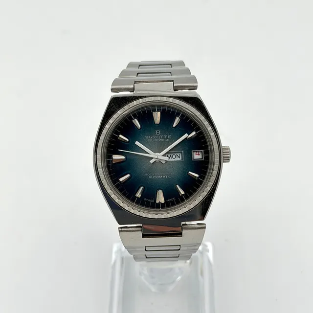 BUXOTTE, armbandsur, 1970/80-tal, automatic, stål.