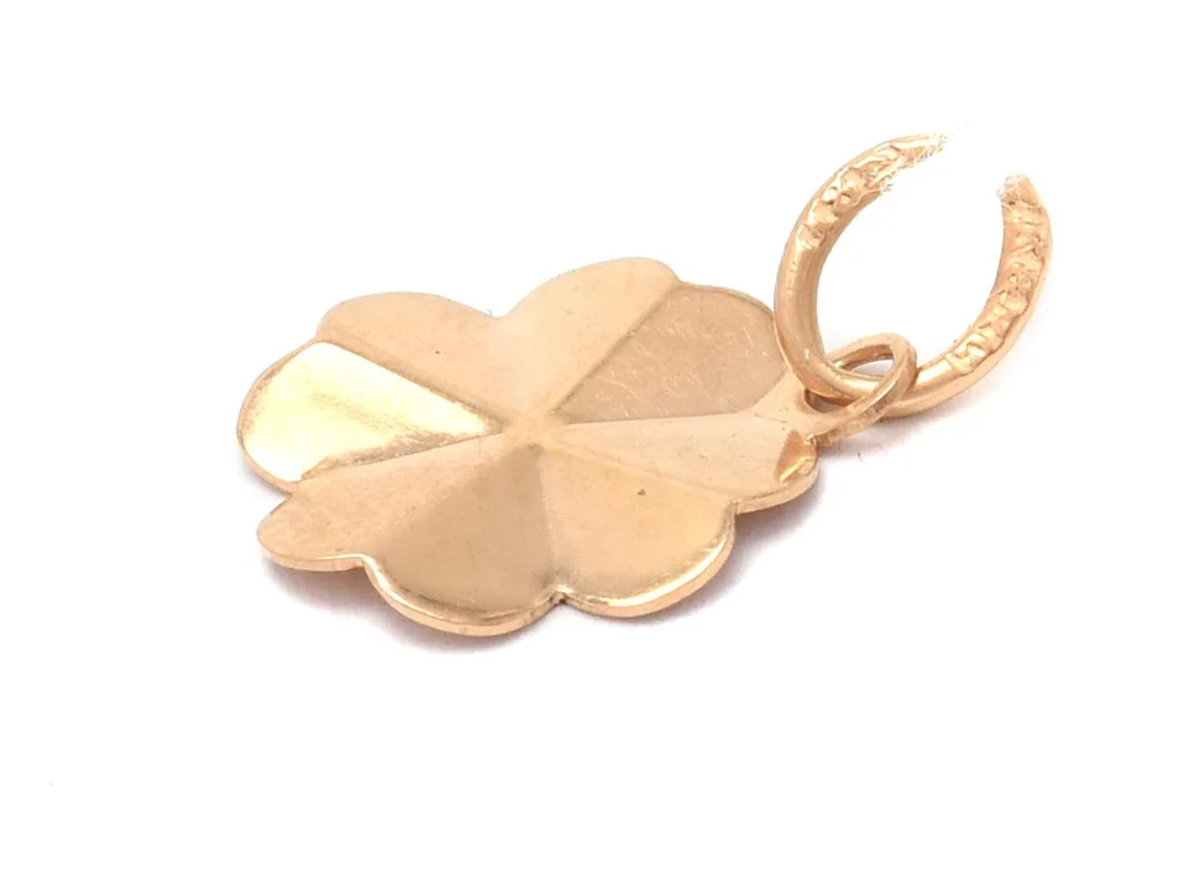 Hänge 18K 0,4g, "fyrklöver", höjd 1,5 cm (inkl. ögla), bredd 10 mm — Smycken/Hänge — Kaplans