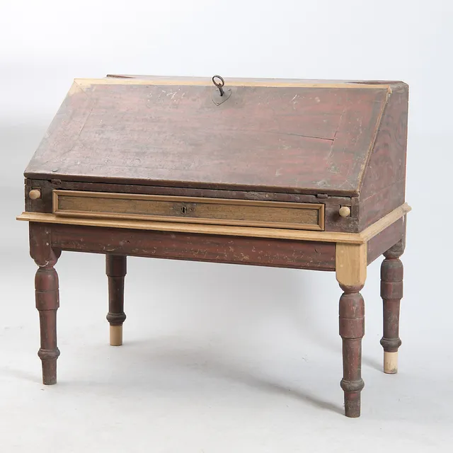 SEKRETÄR, målad trä, daterad 1824.