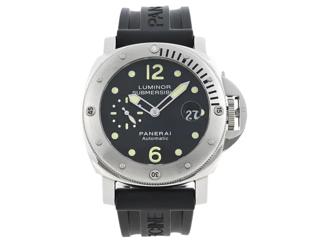 PANERAI, Luminor, Submersible, Chronometer, Cal OP III, Verk nr. 634896, Serie nr. P0215/800, Ref nr. PAM 00024, Boett nr. OP 6771 / BB 1516879, herrur, 44 mm, stål, automatisk, safirglas, datum, liten sekundvisare, gummiband, viklås, cert, maj 2013, box, ytterkartong.