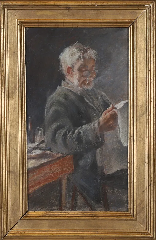 OKÄND KONSTNÄR. pastell, osignerad, 1800-/1900-tal.