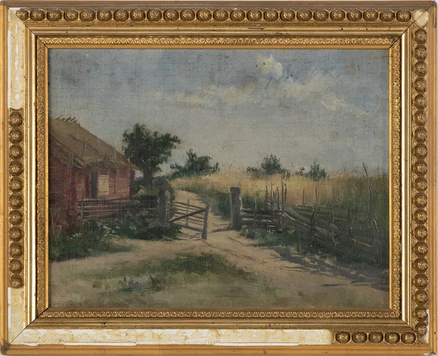GERDA TIRÉN (FÖDD RYDBERG, 1858-1928). TILLSKRIVEN. Landskap, olja på duk, daterad 1880.