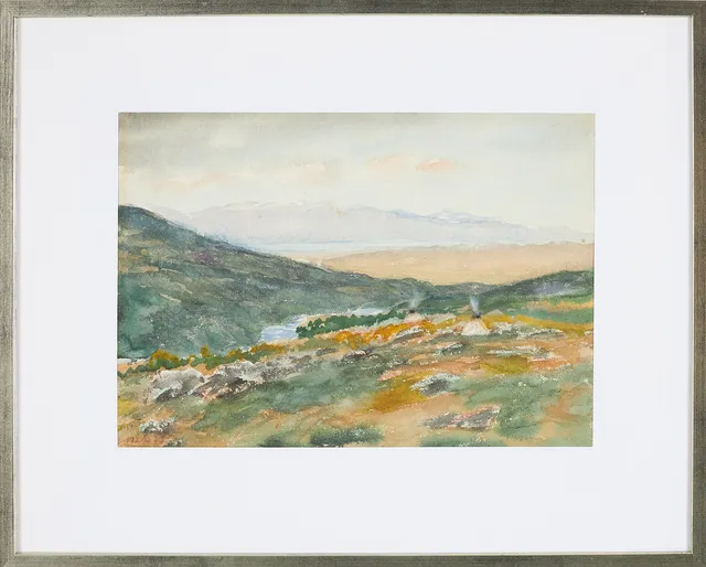 KARL TIRÉN. Fjällandskap, akvarell, monogramsignerad, daterad 1920.