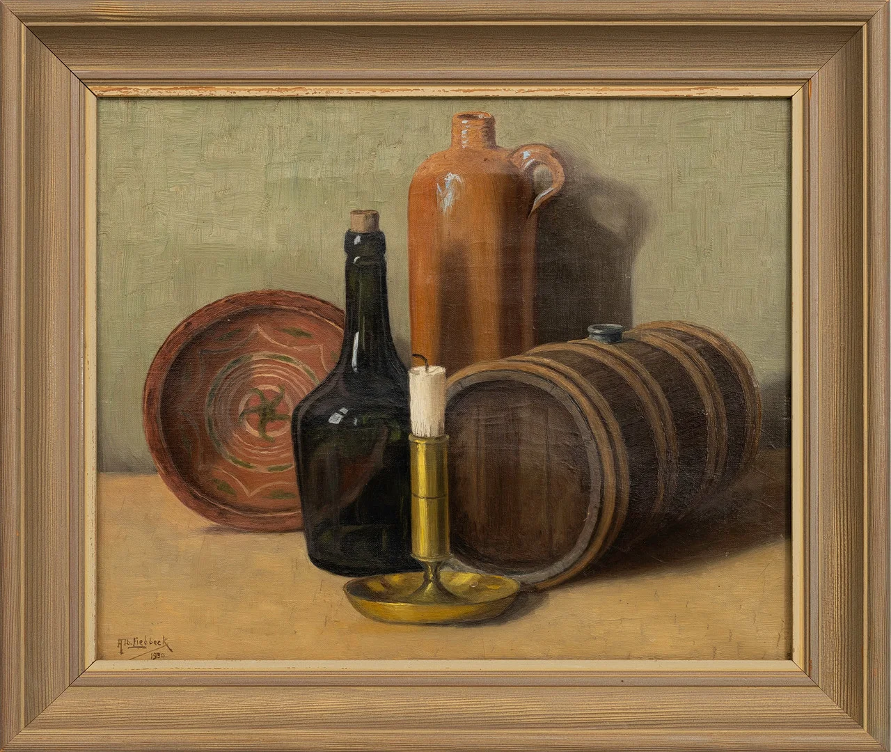 ALBERT LIEDBECK. Stilleben, olja på duk, signerad och daterad A. Liedbeck, 1930. — Paintings — Auktionshuset Kolonn