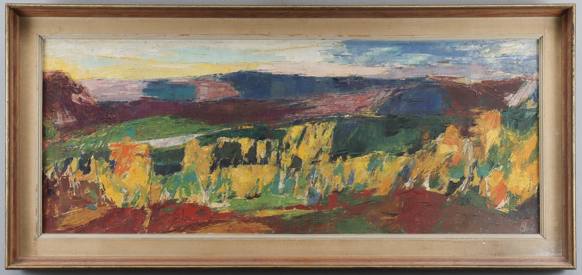 RAGNAR JOHANSSON. Fjällandskap, olja på duk, monogramsignerad. — Paintings — Karlstad Hammarö Auktionsverk