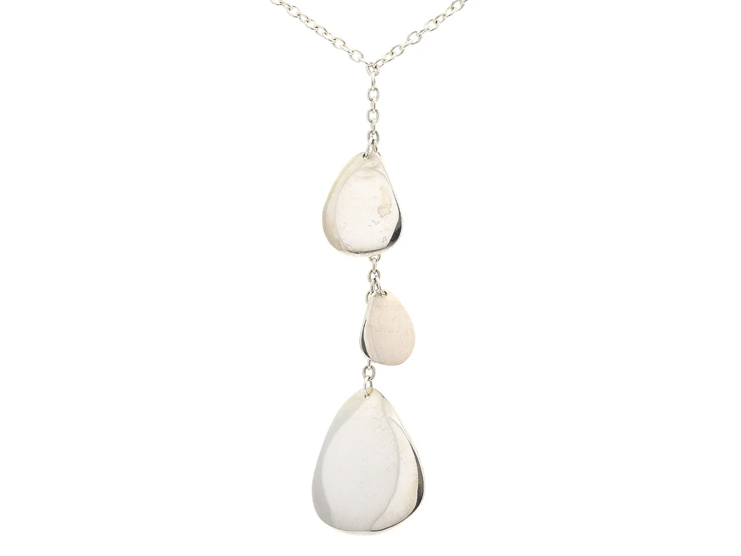 EFVA ATTLING, collier, Rose Petal Fall Necklace, sterlingsilver signerat, Stockholm, längd 40 cm, vikt m22,1 g, etui. — Smycken/Collier — Kaplans