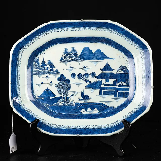 STEKFAT, kompaniporslin, Kina 1800-tal.
