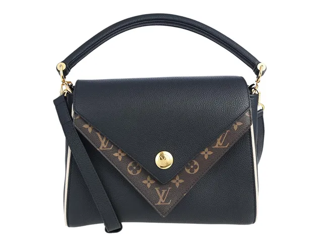 LOUIS VUITTON, VÄSKA, Double V Tote Bag, Monogram Canvas, svart läder, guldfärgade beslag, 28x20x14 cm, märkt TR1118, år 2018, kvittokopia från 2018, dustbag, originalkartong. Very Good Condition.