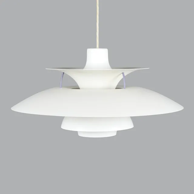 POUL HENNINGSEN. Louis Poulsen. PH5 pendel, hvid.