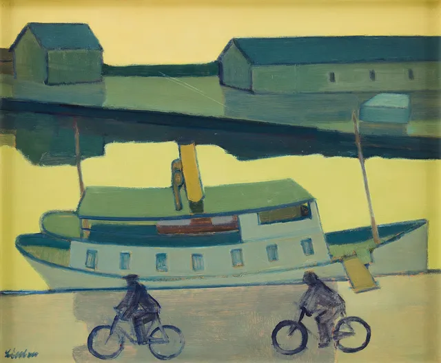 HELGE LINDEN. Hamnmotiv.