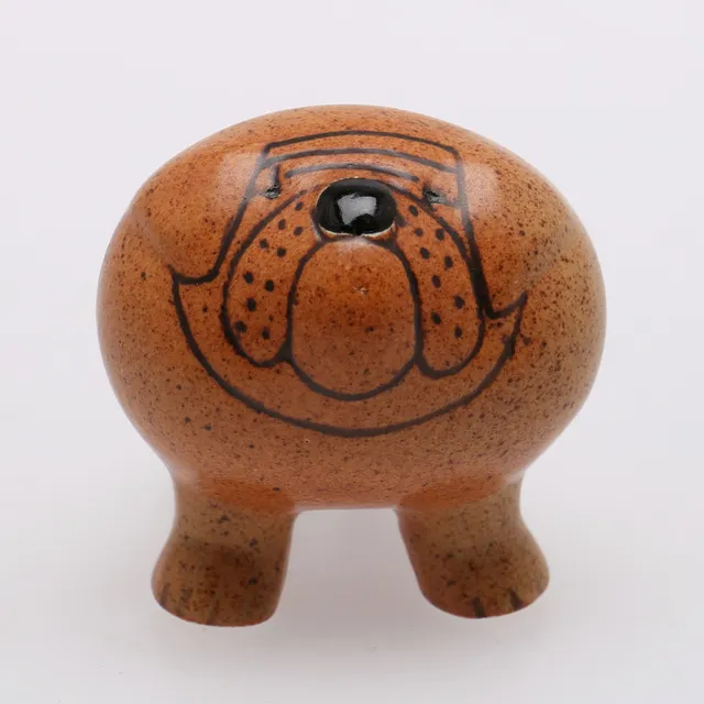 LISA LARSON. Figurin, stengods, "Bulldog mini", Gustavsberg.