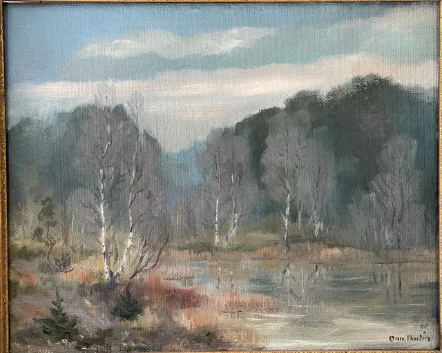DAN MARTIN. 1910-1999, Olja på pannå. signerad.