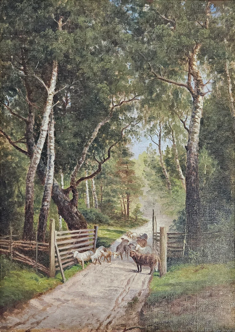 OIDENTIFIERAD KONSTNÄR. Olja på duk, otydligt signerad. — Paintings — Auktionshuset Thörner & Ek