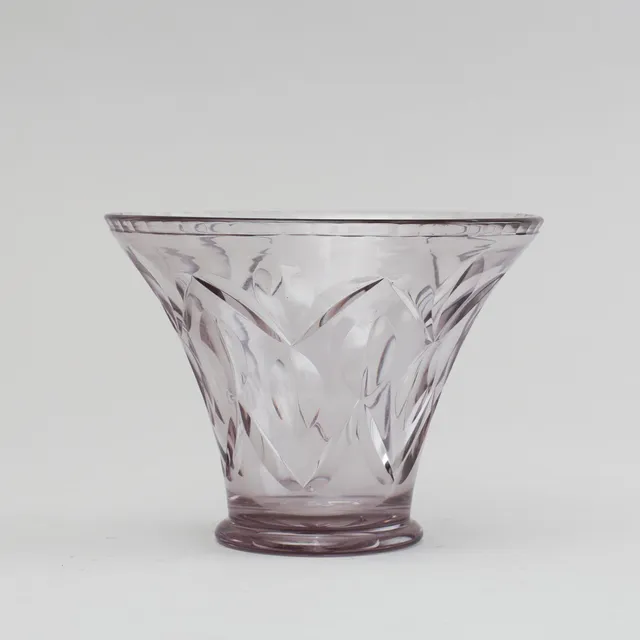 SIMON GATE. Skål, glas, Orrefors, signerad och daterad 1922.
