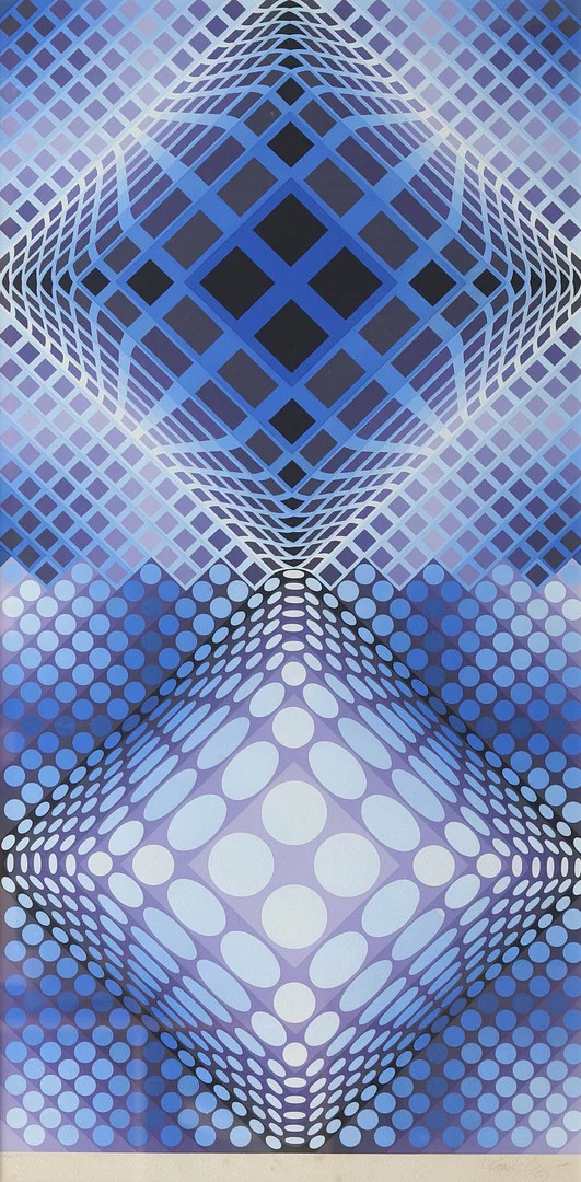 VICTOR VASARELY. Komposition, serigrafi, signerad och numrerad. — Engravings & Prints — Garpenhus Auktioner