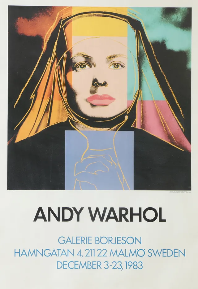 ANDY WARHOL. Galleriaffisch, Börjesson.