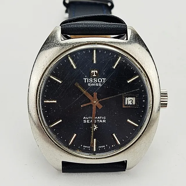 TISSOT, armbandsur, Seastar Automatic, datum, stål, 1970-tal.