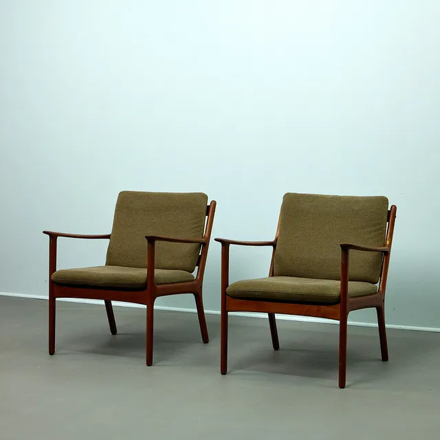 OLE WANSCHER. für Poul Jeppesen, Lounge Sessel, Modell „PJ112", Teak, 1960er Jahre, Dänemark (2).
