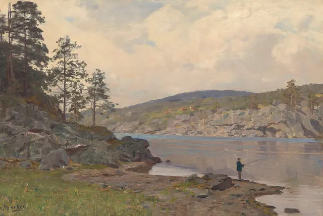 Borgen, Fredrik — Fisker i strandkanten