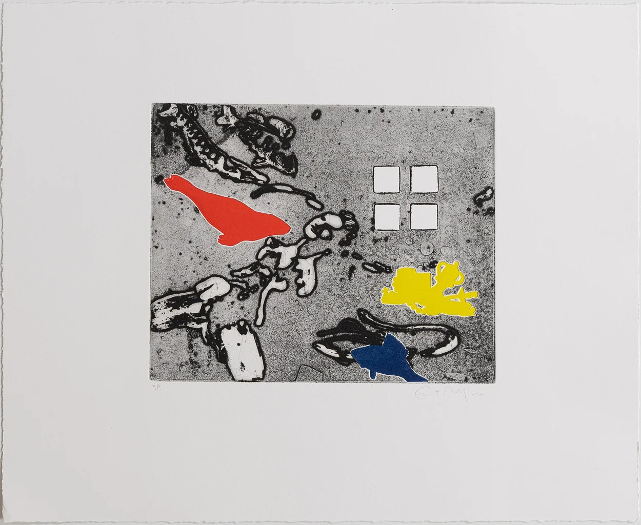 ERNST BILLGREN. Komposition, färgetsning, oramat blad. — Engravings & Prints — Stockholms Auktionsverk Helsingborg