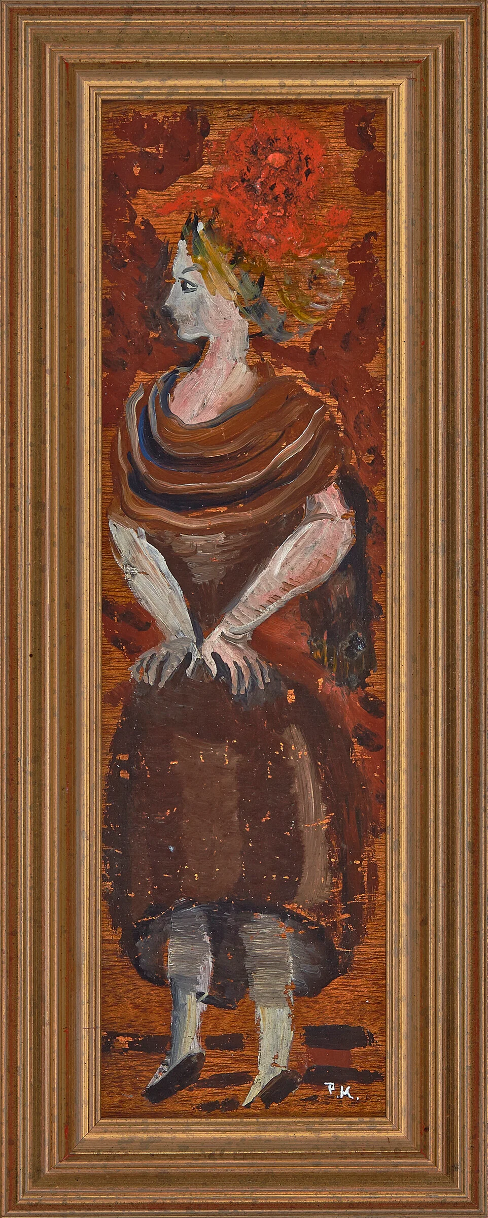 Krohg, Per — Dame med stor hatt — Kunst/Maleri — Blomqvist