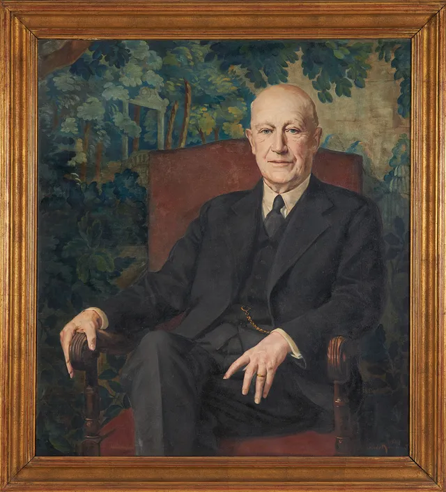 PHILIPPE DE ROUGEMONT. Porträtt Joakim Åkerman, olja på duk, signerad och daterad 1942.