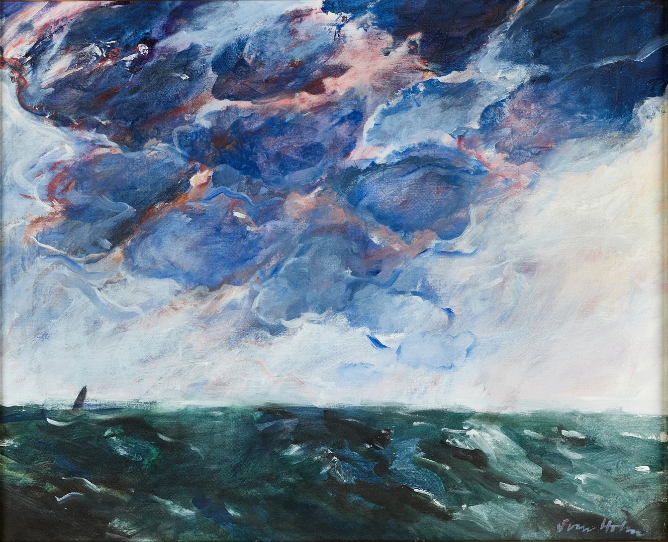SVEN HOLM (född 1934): "Himmel och hav", signerad Sven Holm, olja på duk. — Paintings — Crafoord Auktioner Stockholm
